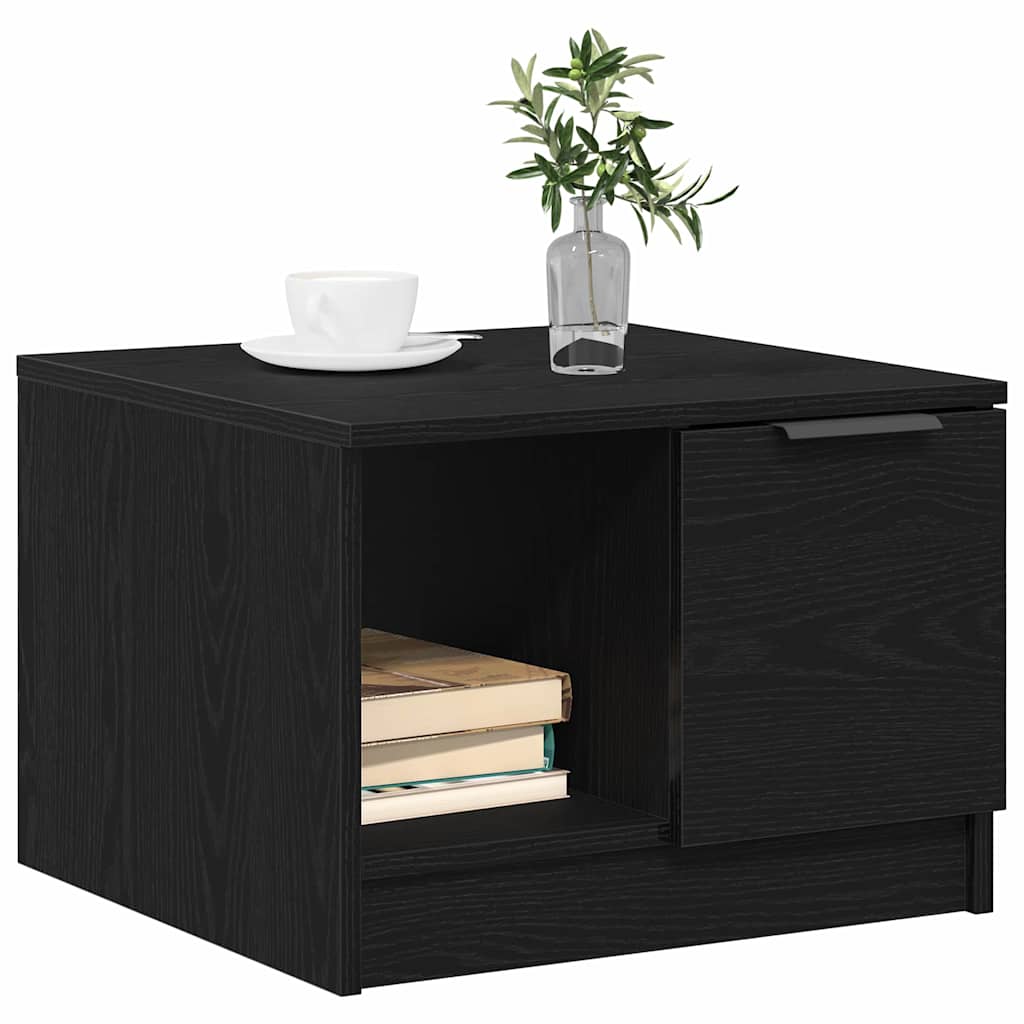vidaXL Coffee Table Black oak 50 x 50 x 36 cm Engineered wood