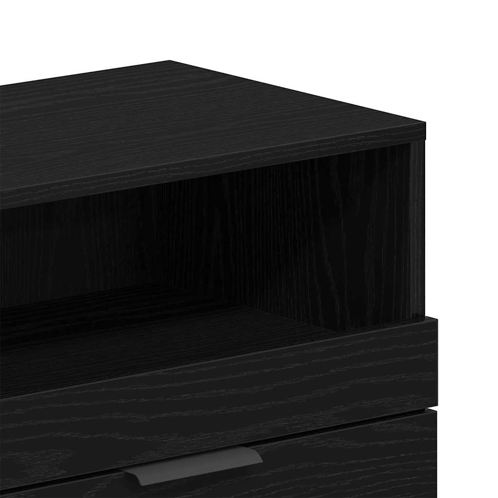 vidaXL TV Cabinet Black Oak 150 x 33.5 x 45 cm Engineered Wood