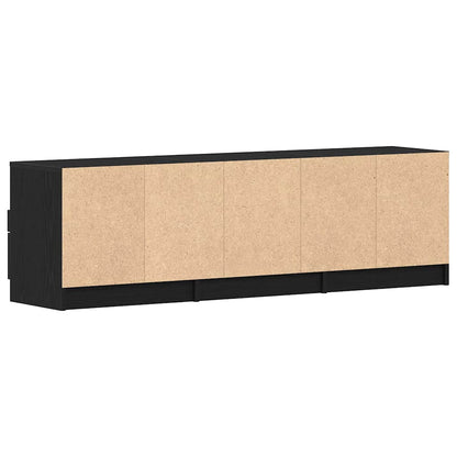 vidaXL TV Cabinet Black Oak 150 x 33.5 x 45 cm Engineered Wood