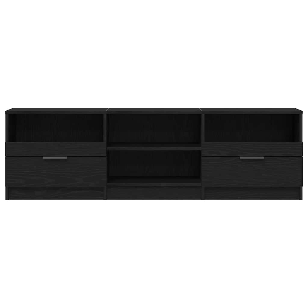 vidaXL TV Cabinet Black Oak 150 x 33.5 x 45 cm Engineered Wood