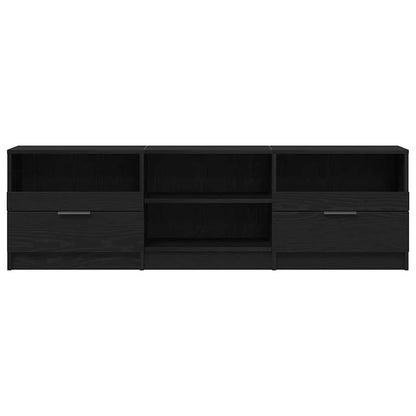 vidaXL TV Cabinet Black Oak 150 x 33.5 x 45 cm Engineered Wood