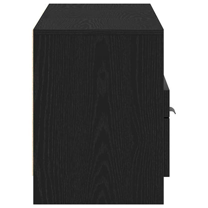 vidaXL TV Cabinet Black Oak 150 x 33.5 x 45 cm Engineered Wood