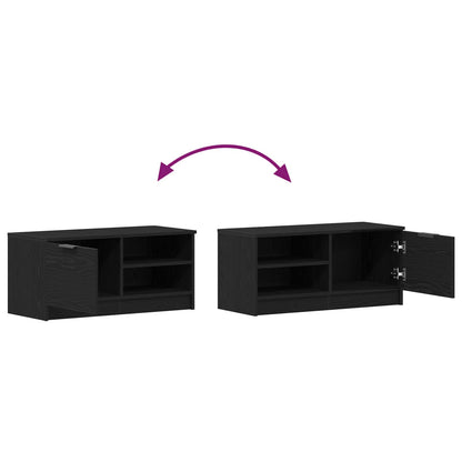 vidaXL TV Cabinet Black Oak 80 x 35 x 36.5 cm Engineered Wood