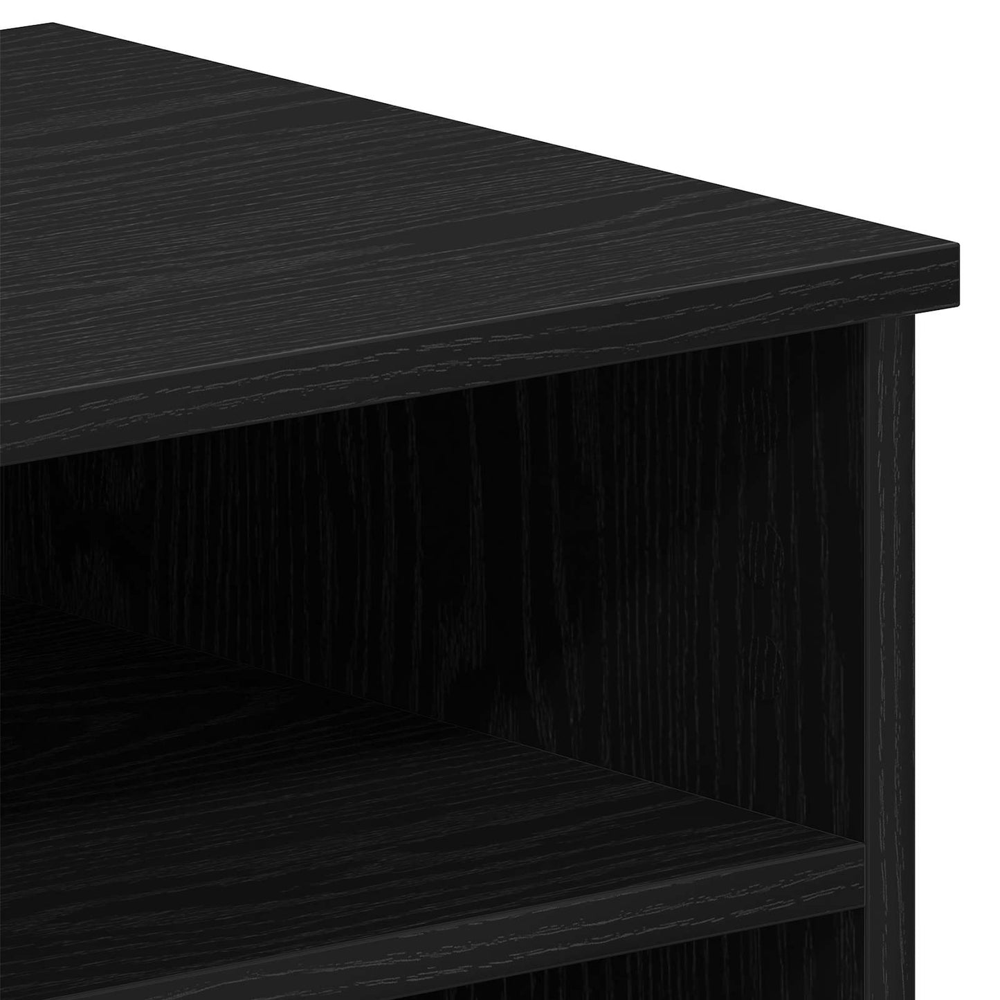 vidaXL TV Cabinet 2 pcs Black Oak 80 x 35 x 36.5 cm Engineered Wood