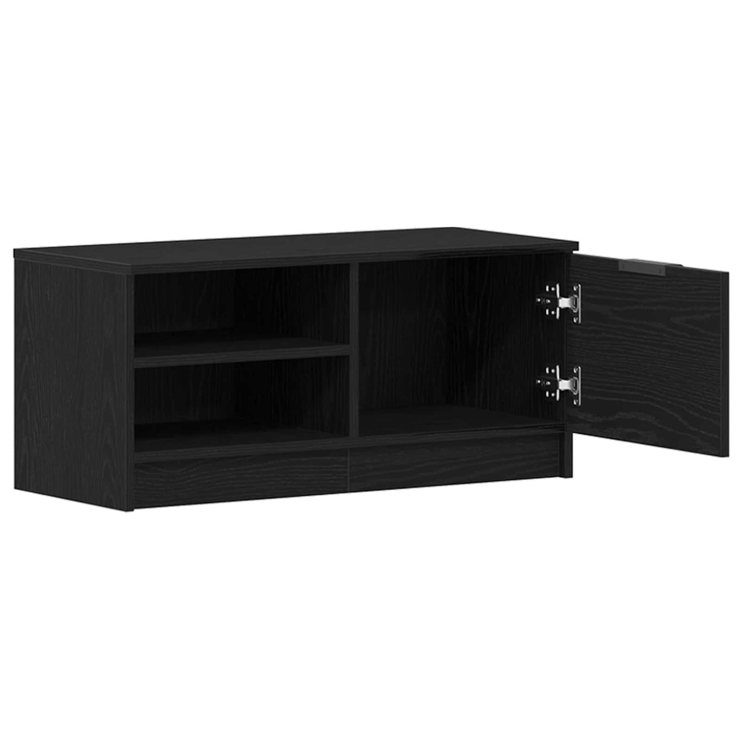 vidaXL TV Cabinet 2 pcs Black Oak 80 x 35 x 36.5 cm Engineered Wood