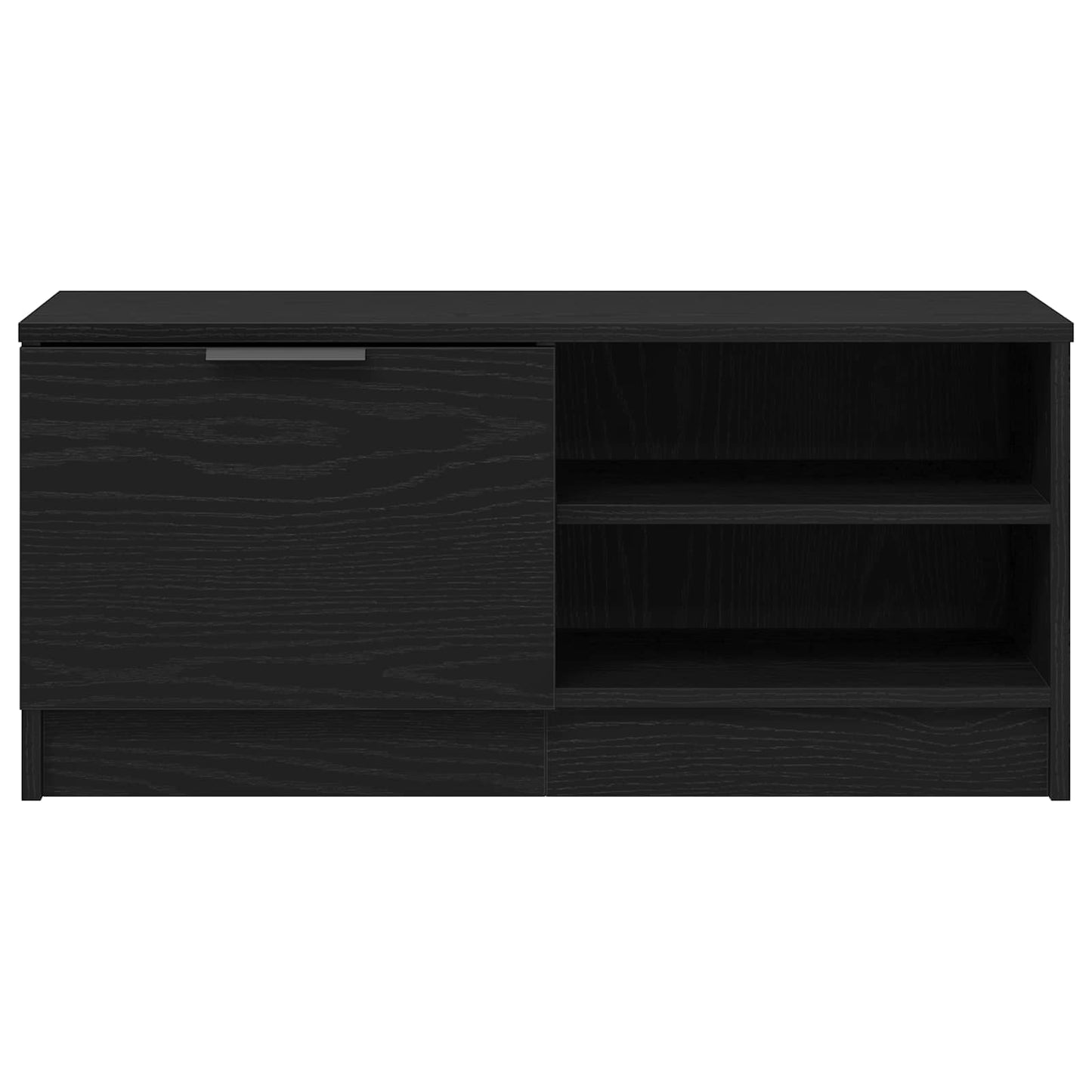vidaXL TV Cabinet 2 pcs Black Oak 80 x 35 x 36.5 cm Engineered Wood