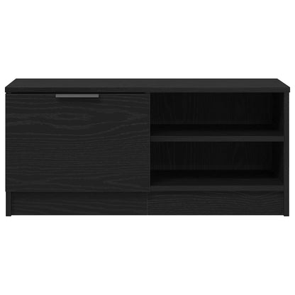 vidaXL TV Cabinet 2 pcs Black Oak 80 x 35 x 36.5 cm Engineered Wood