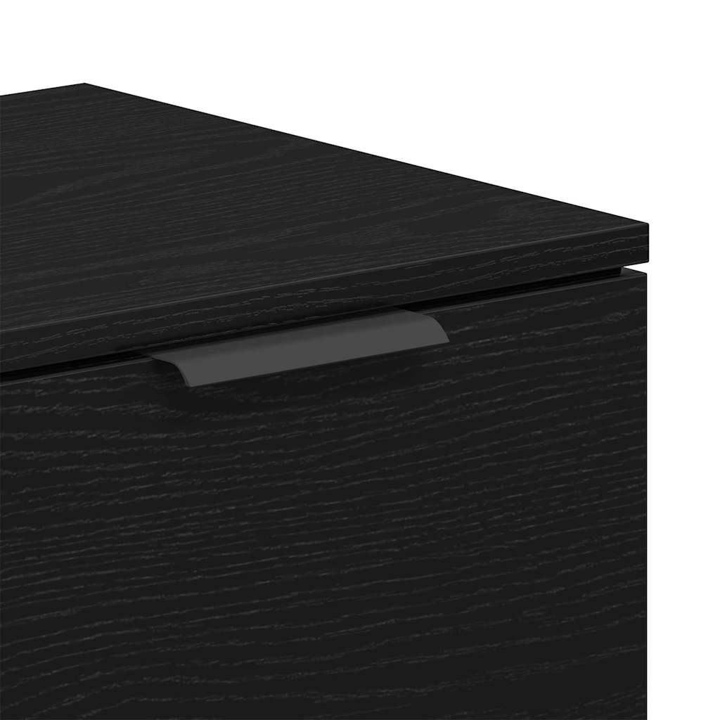 vidaXL TV Cabinet Black Oak 102 x 32 x35.5 cm Engineered Wood