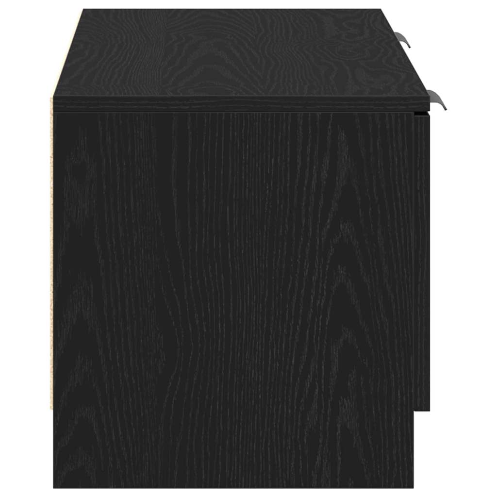 vidaXL TV Cabinet 102 x 32 x35.5 cm Black Oak Engineered Wood