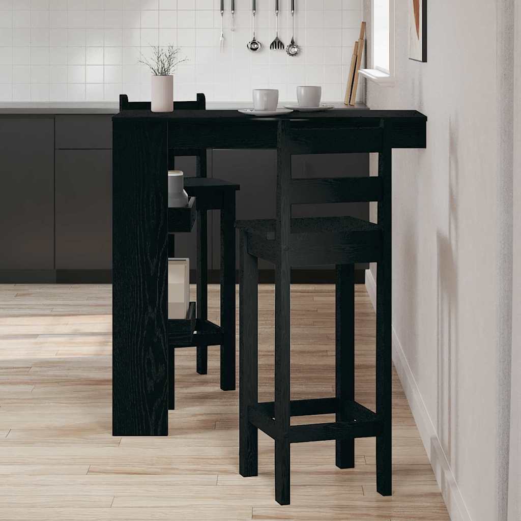 vidaXL Wall Bar Table 102 x 45 x 103.5 cm Engineered Wood Black Oak