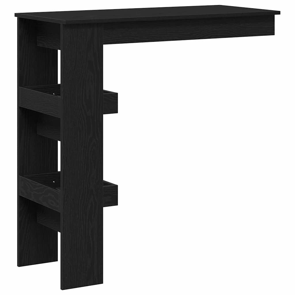 vidaXL Wall Bar Table 102 x 45 x 103.5 cm Engineered Wood Black Oak