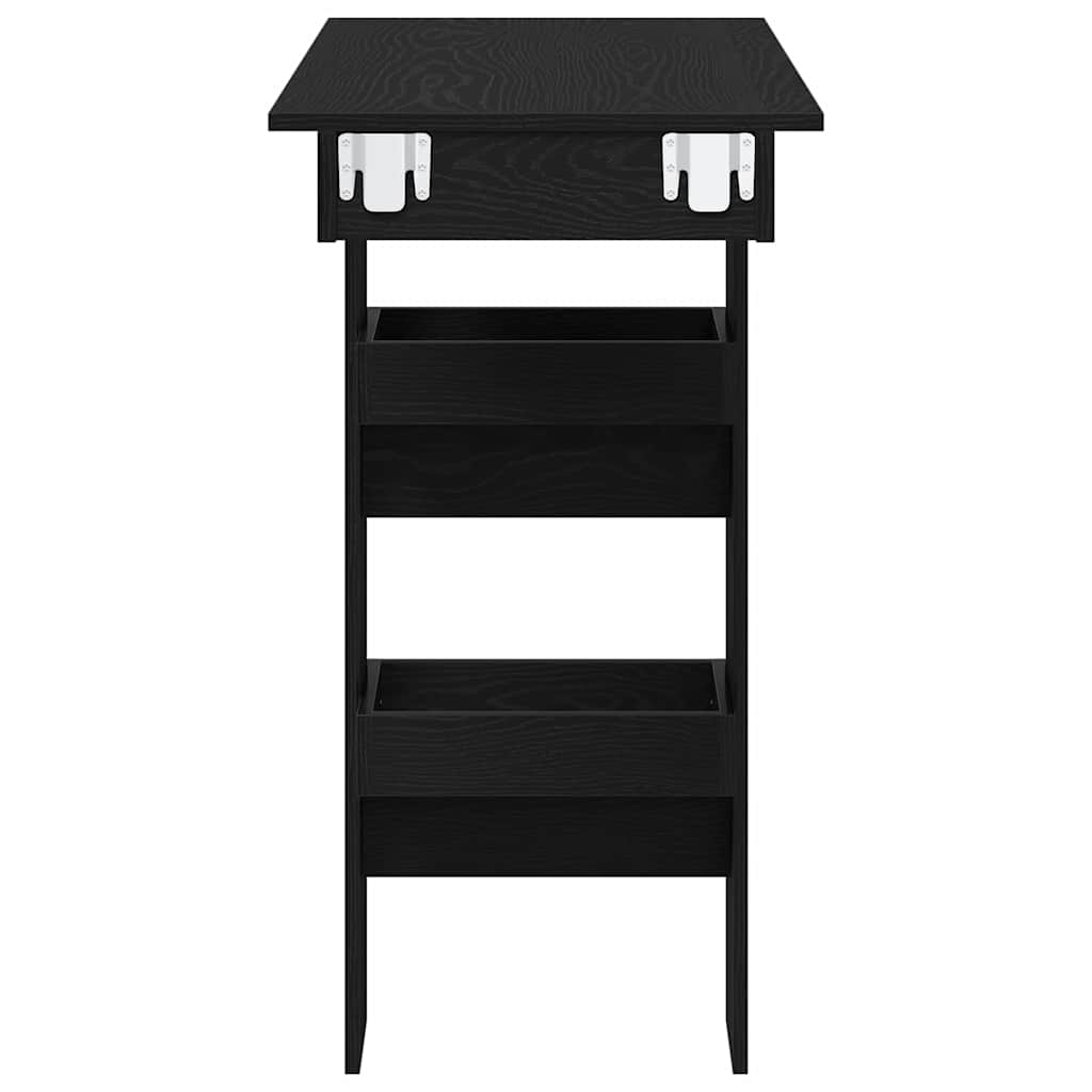 vidaXL Wall Bar Table 102 x 45 x 103.5 cm Engineered Wood Black Oak