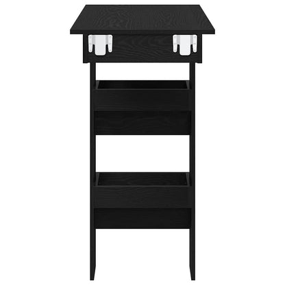 vidaXL Wall Bar Table 102 x 45 x 103.5 cm Engineered Wood Black Oak