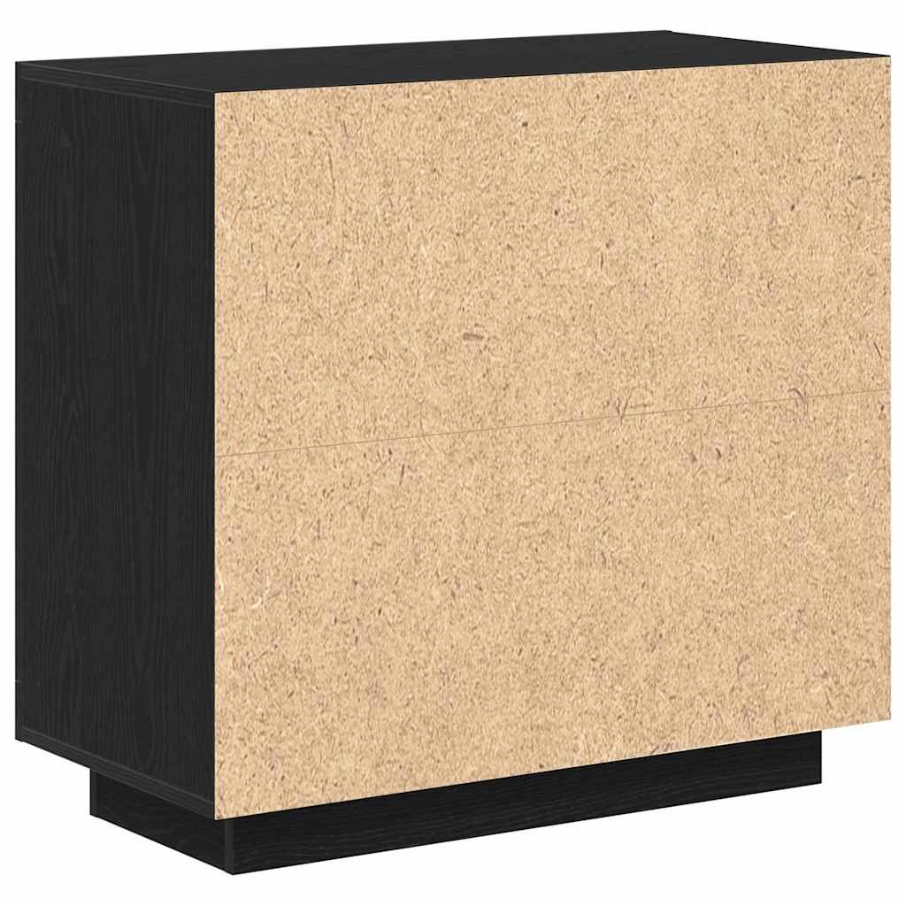 vidaXL Sideboard Black Oak 80 x 40 x 75 cm Engineered Wood