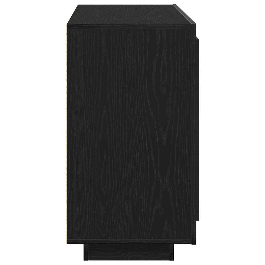 vidaXL Sideboard Black Oak 80 x 40 x 75 cm Engineered Wood