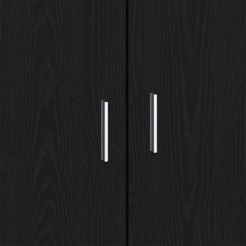 vidaXL Sideboard Black Oak 92 x 35 x 75 cm Engineered Wood