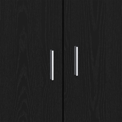 vidaXL Sideboard Black Oak 92 x 35 x 75 cm Engineered Wood