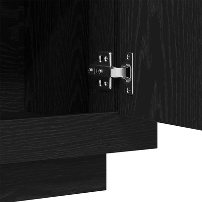 vidaXL Sideboard Black Oak 92 x 35 x 75 cm Engineered Wood