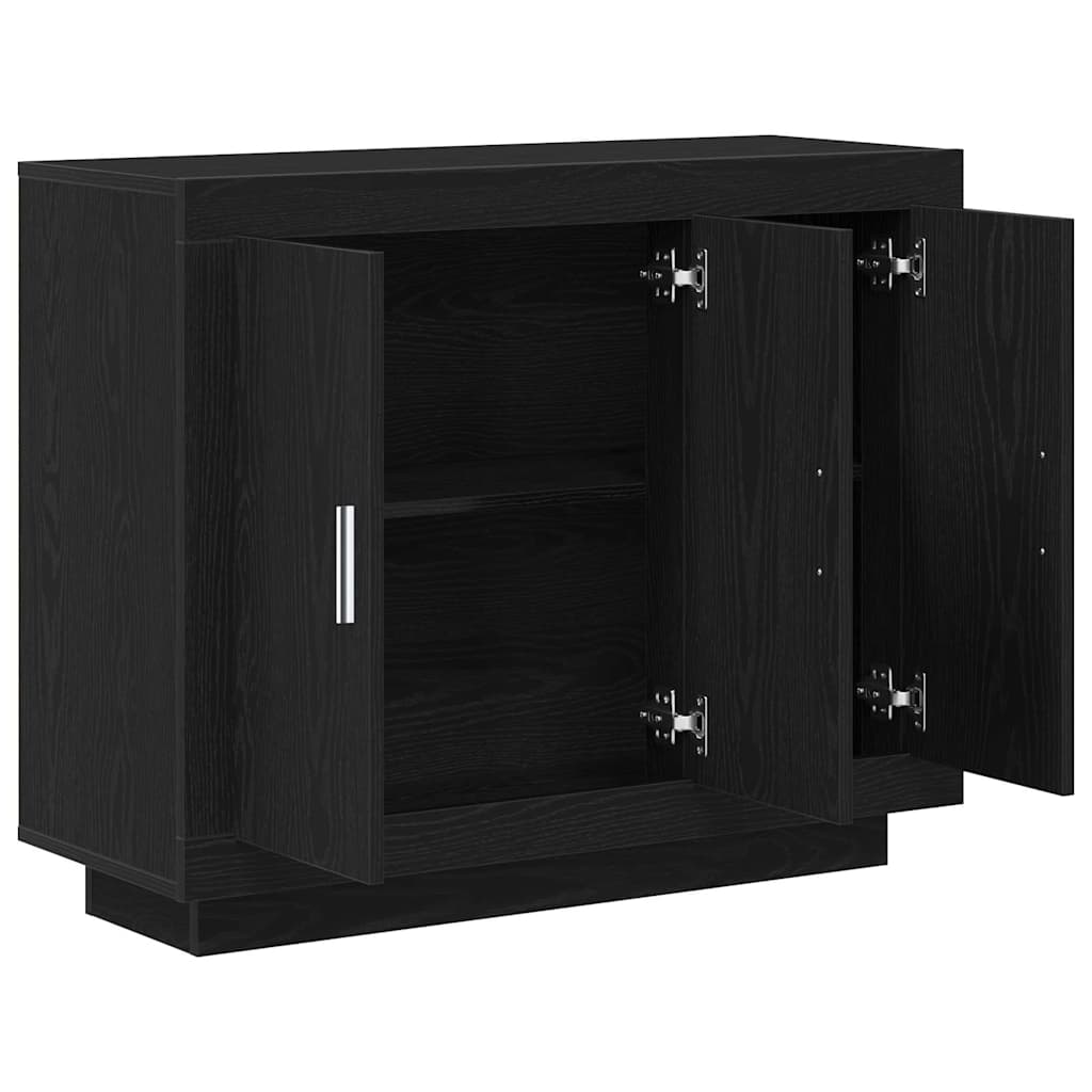 vidaXL Sideboard Black Oak 92 x 35 x 75 cm Engineered Wood