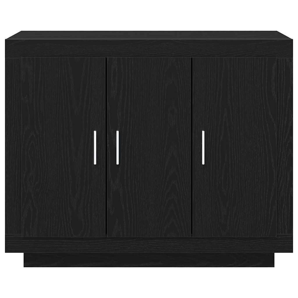 vidaXL Sideboard Black Oak 92 x 35 x 75 cm Engineered Wood