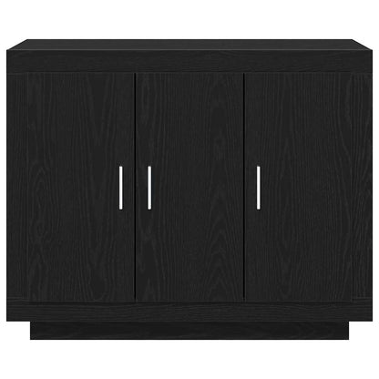 vidaXL Sideboard Black Oak 92 x 35 x 75 cm Engineered Wood