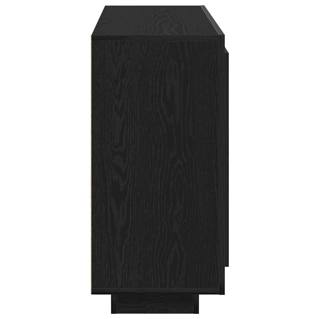 vidaXL Sideboard Black Oak 92 x 35 x 75 cm Engineered Wood