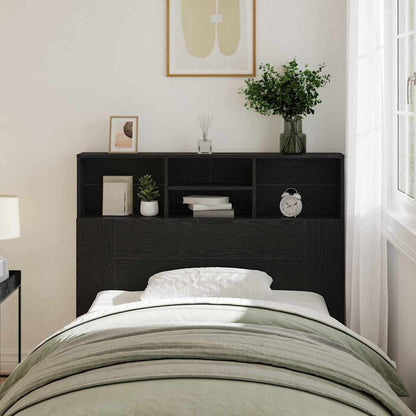 vidaXL Headboard Cabinet Black Oak Engineered Wood