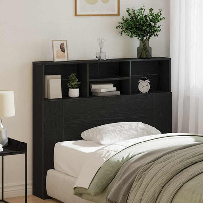 vidaXL Headboard Cabinet Black Oak Engineered Wood