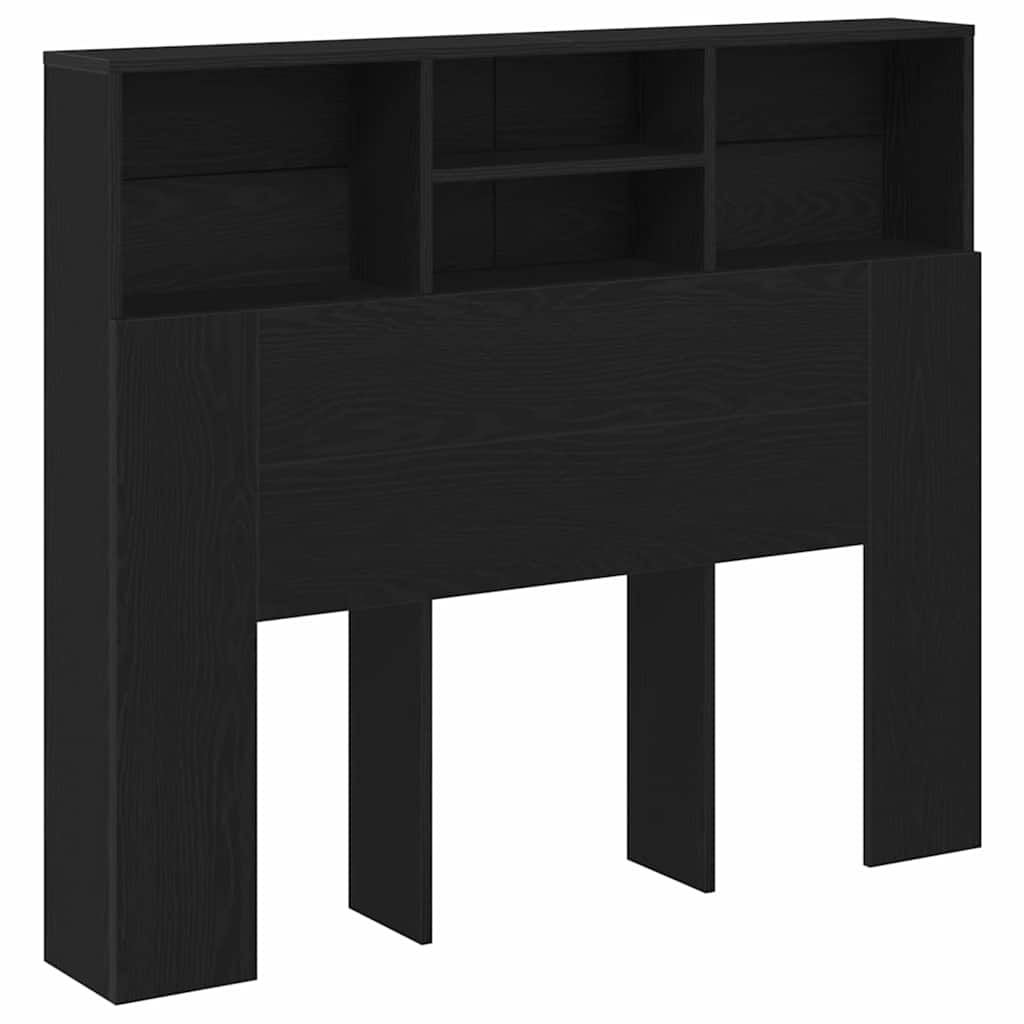 vidaXL Headboard Cabinet Black Oak Engineered Wood