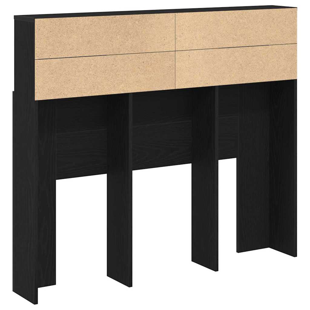 vidaXL Headboard Cabinet Black Oak Engineered Wood