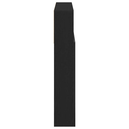 vidaXL Headboard Cabinet Black Oak 140 x 19 x 103.5 cm Engineered Wood