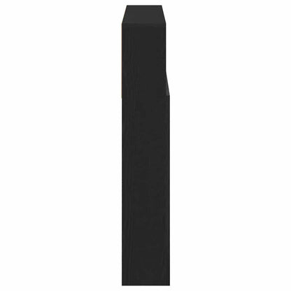 vidaXL Headboard Cabinet Black Oak 160 x 19 x 103.5 cm Engineered Wood