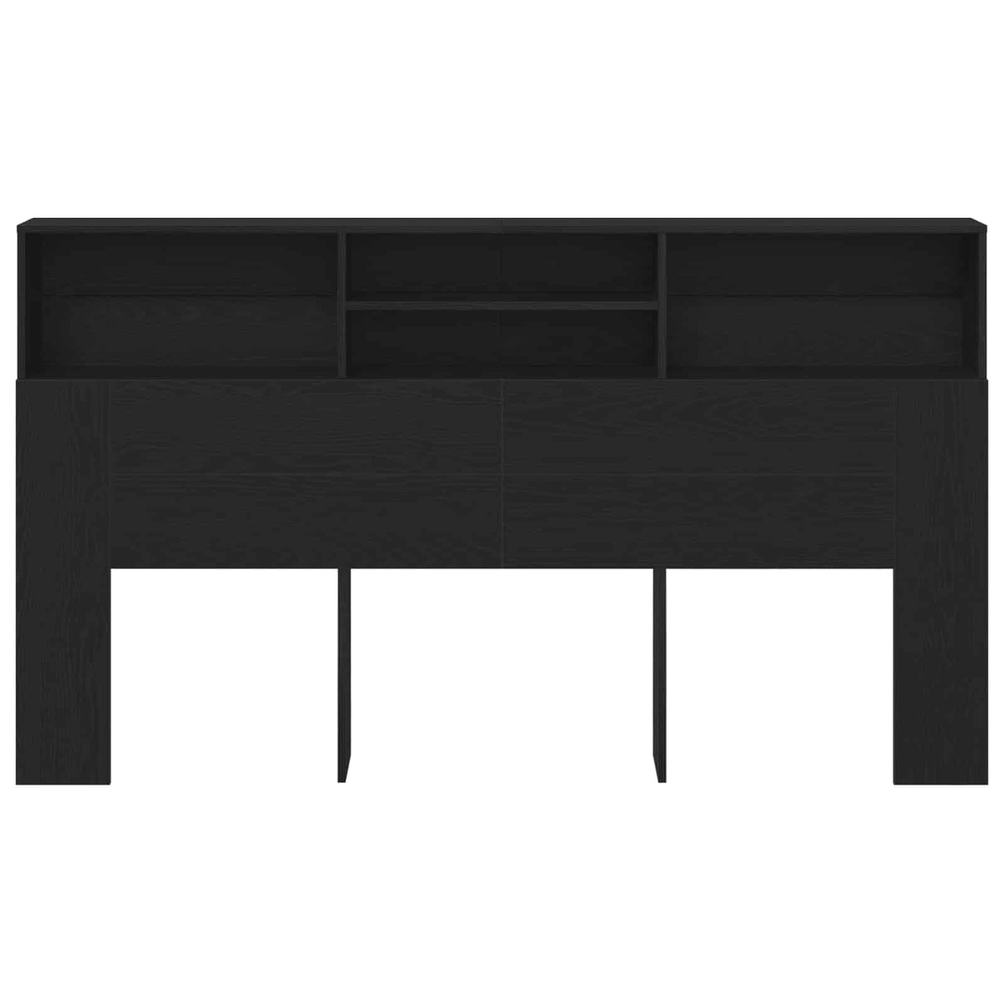 vidaXL Headboard Cabinet Black Oak 180 x 19 x 103.5 cm Engineered Wood