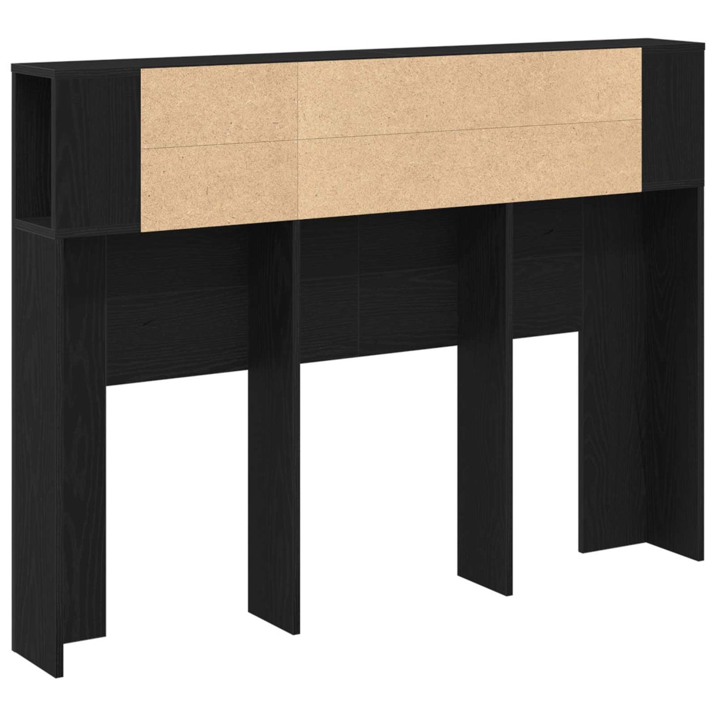 vidaXL Headboard Cabinet with Storage Black Oak Engineered Wood