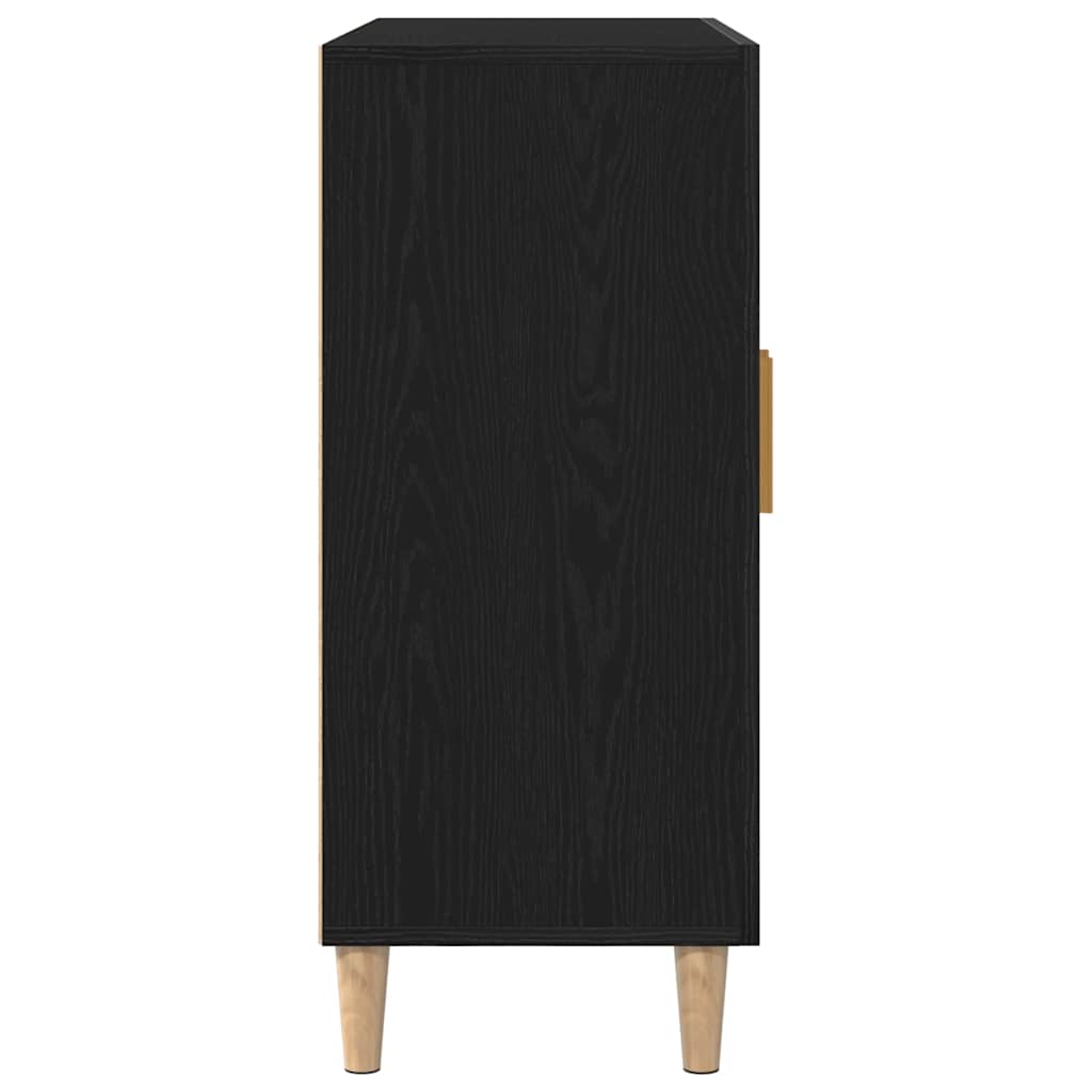vidaXL Sideboard Black Oak 90 x 34 x 80 cm Engineered Wood