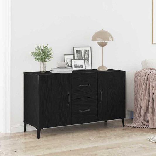 vidaXL Sideboard Black Oak 100 x 36 x 60 cm Engineered Wood