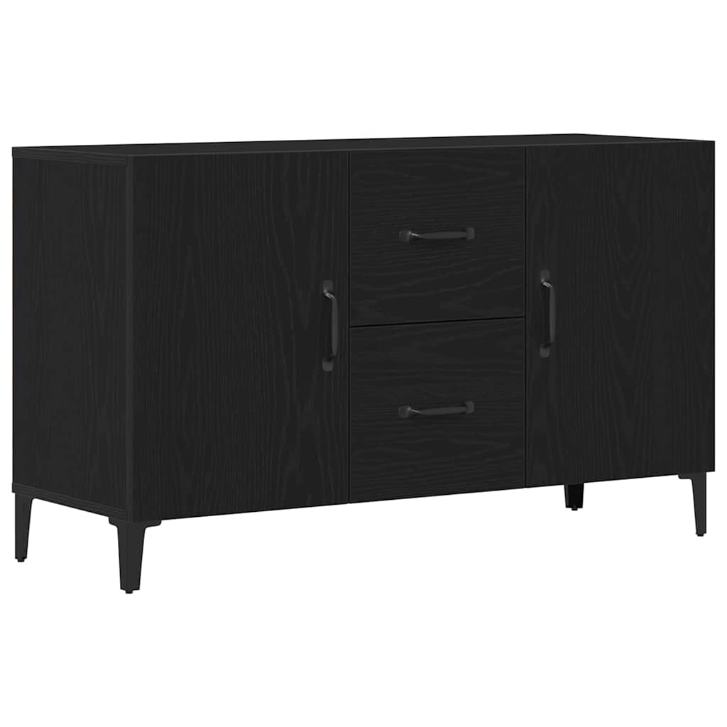 vidaXL Sideboard Black Oak 100 x 36 x 60 cm Engineered Wood