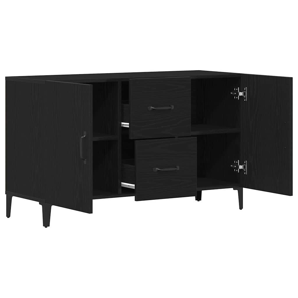 vidaXL Sideboard Black Oak 100 x 36 x 60 cm Engineered Wood