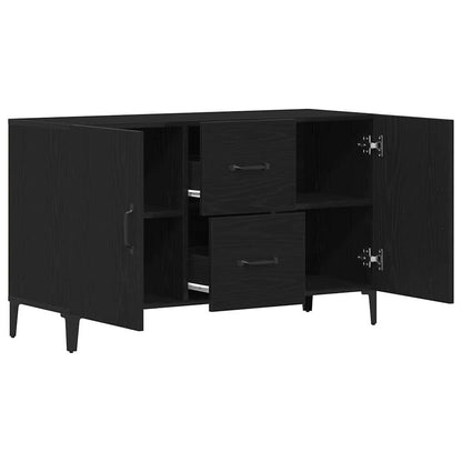vidaXL Sideboard Black Oak 100 x 36 x 60 cm Engineered Wood