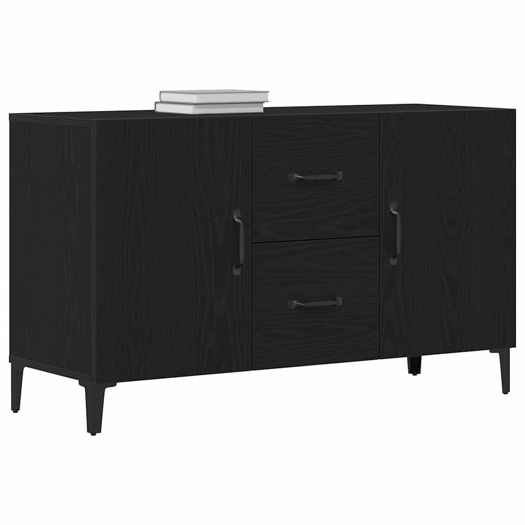 vidaXL Sideboard Black Oak 100 x 36 x 60 cm Engineered Wood