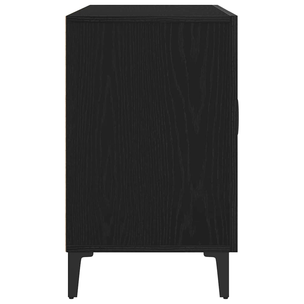 vidaXL Sideboard Black Oak 100 x 36 x 60 cm Engineered Wood