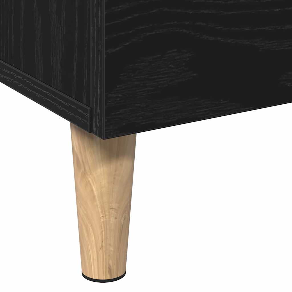 vidaXL Highboard Black Oak 70 x 31 x 115 cm Engineered Wood