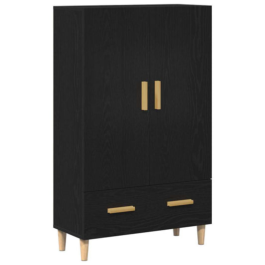 vidaXL Highboard Black Oak 70 x 31 x 115 cm Engineered Wood