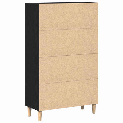 vidaXL Highboard Black Oak 70 x 31 x 115 cm Engineered Wood