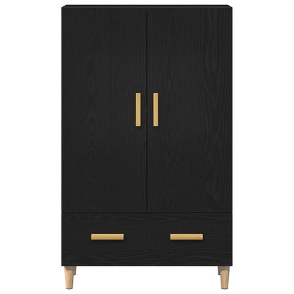 vidaXL Highboard Black Oak 70 x 31 x 115 cm Engineered Wood