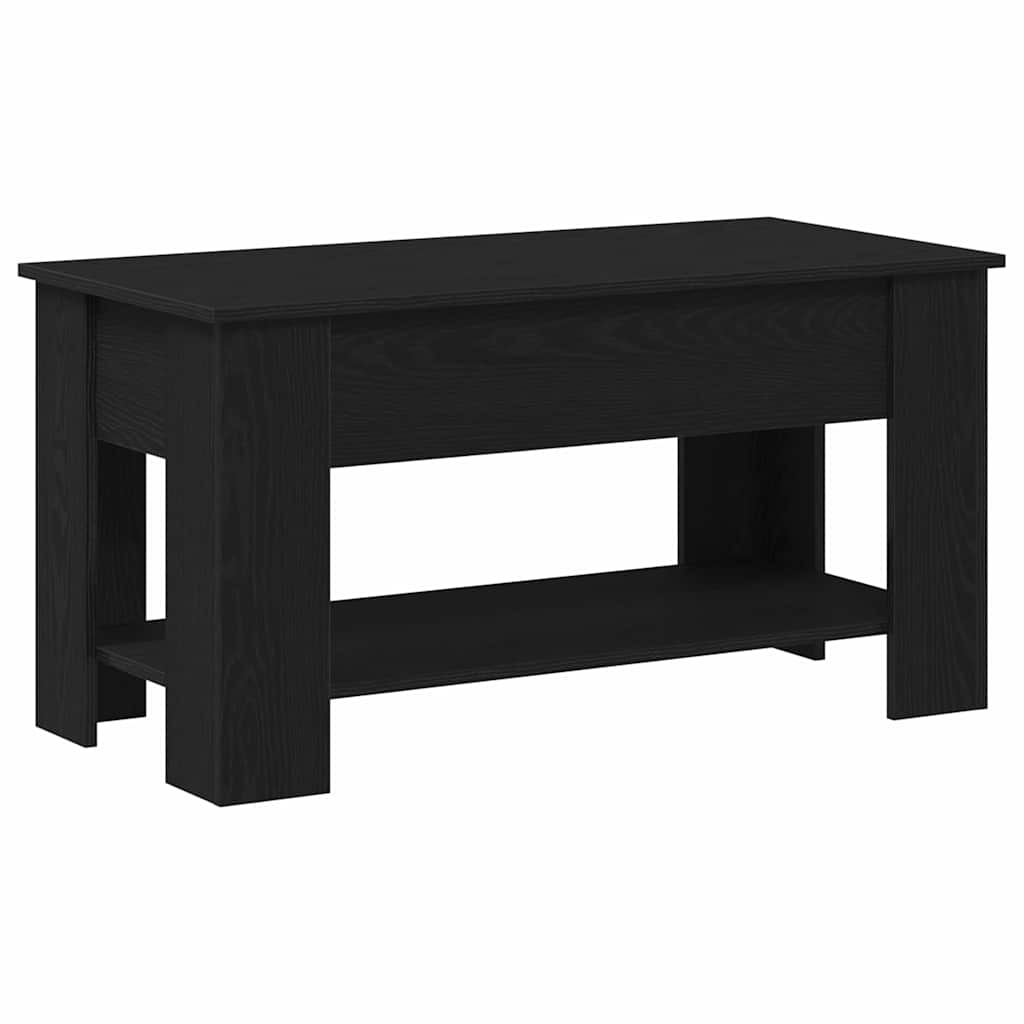 vidaXL Coffee Table Black oak 101 x 49 x 52 cm Engineered wood