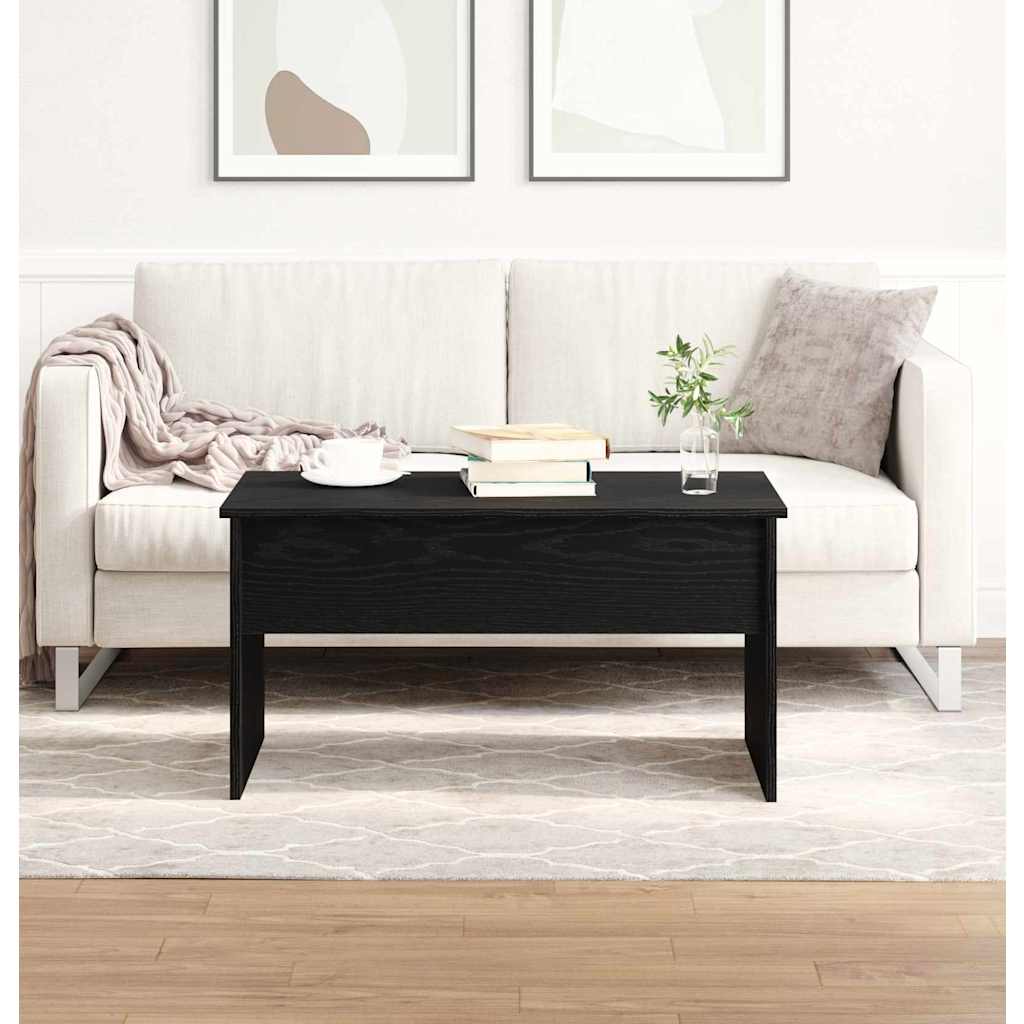 vidaXL Coffee Table Black Oak 80 x 50.5 x 41.5 cm Engineered Wood