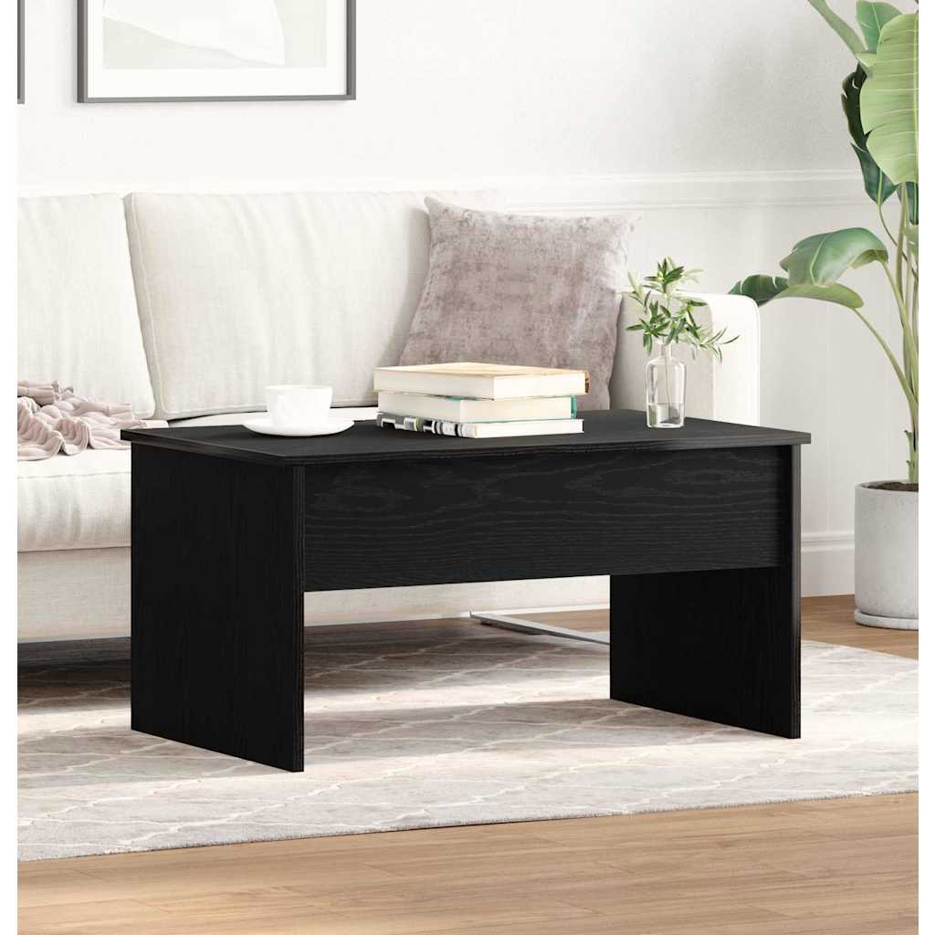 vidaXL Coffee Table Black Oak 80 x 50.5 x 41.5 cm Engineered Wood