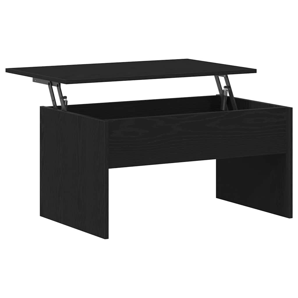 vidaXL Coffee Table Black Oak 80 x 50.5 x 41.5 cm Engineered Wood