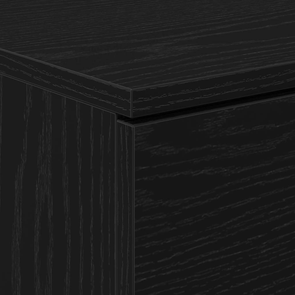 vidaXL Bedside Cabinet Black Oak 40 x 65 x 65 cm Engineered Wood